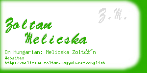 zoltan melicska business card